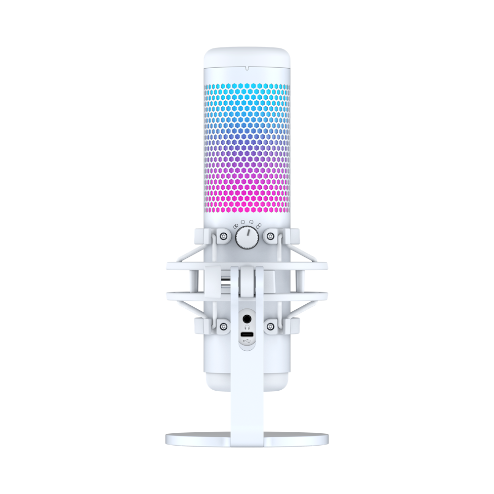A large main feature product image of HyperX QuadCast S - RGB Condenser Microphone (White)