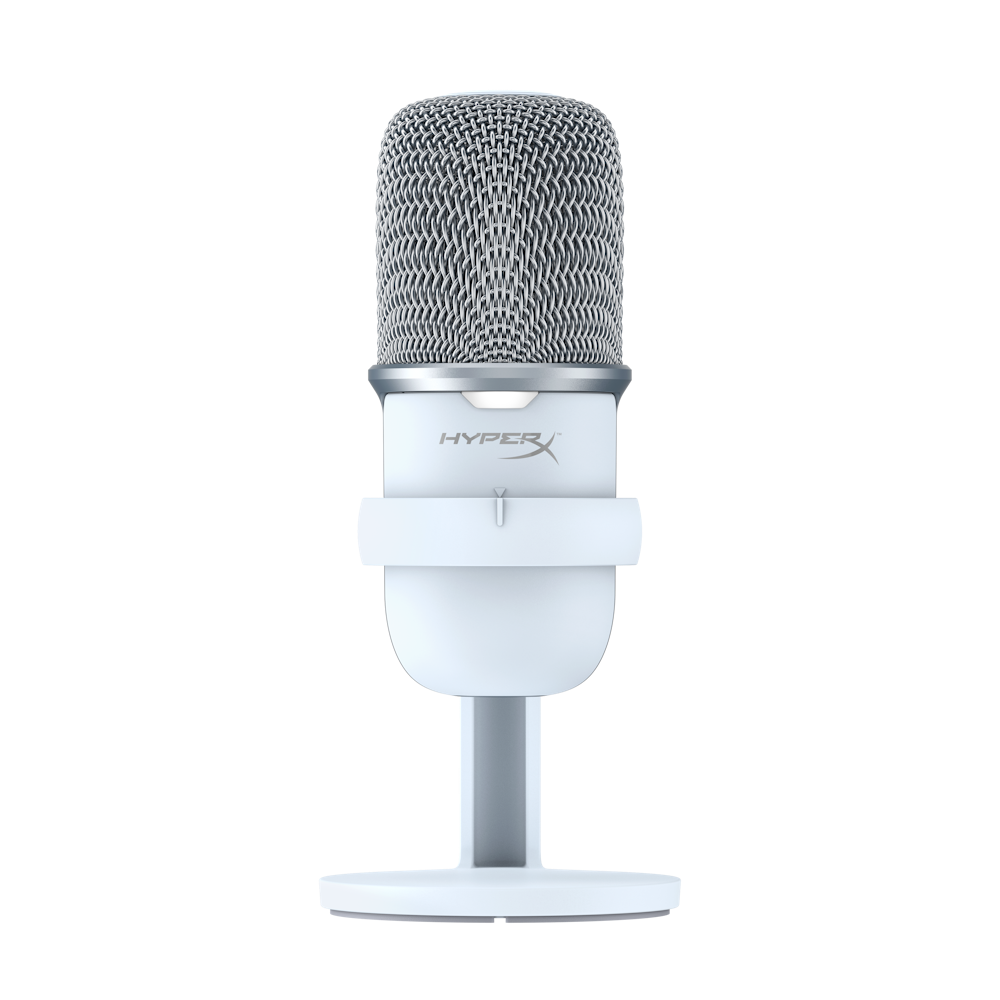 A large main feature product image of HyperX SoloCast - USB Condenser Microphone (White)