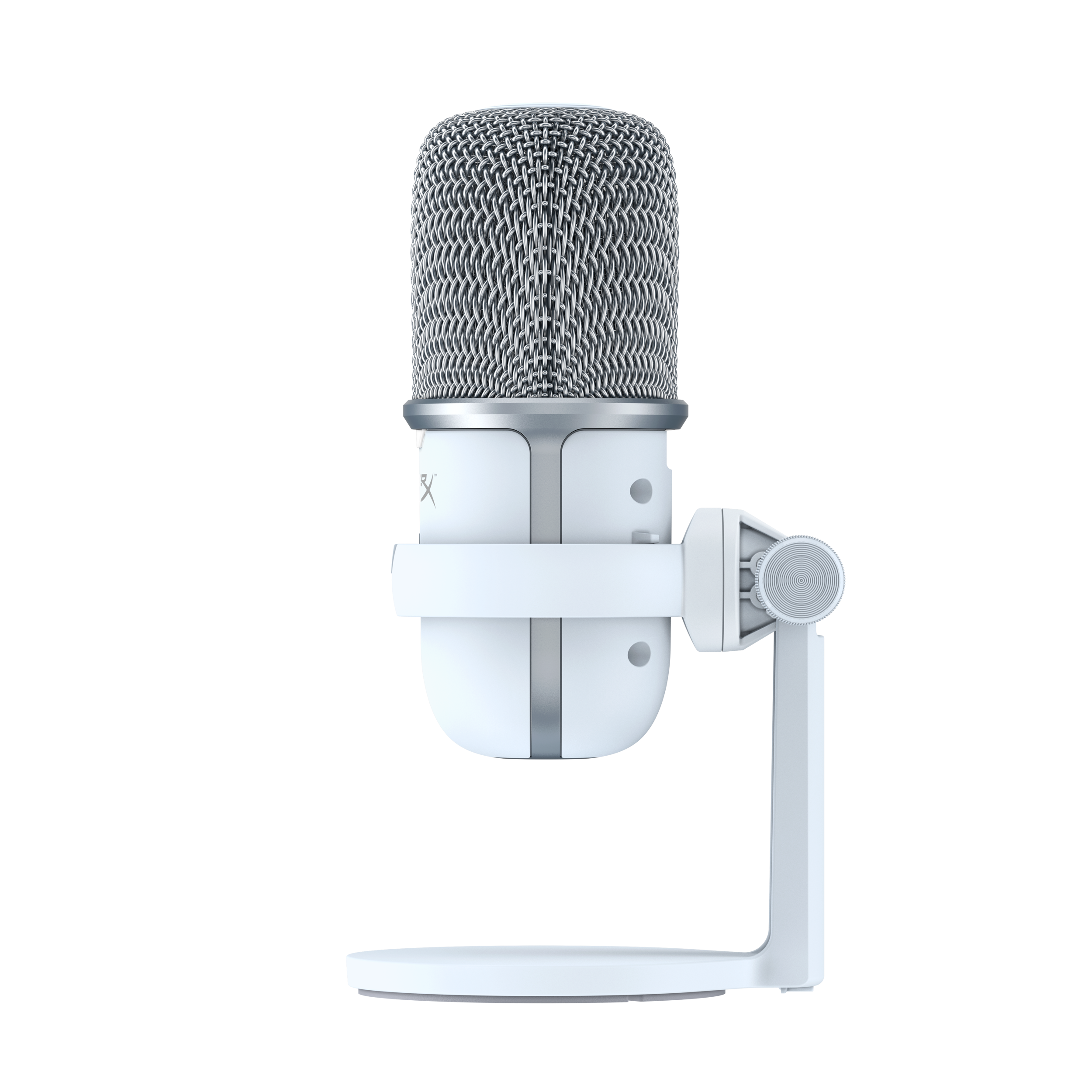 A large main feature product image of HyperX SoloCast - USB Condenser Microphone (White)