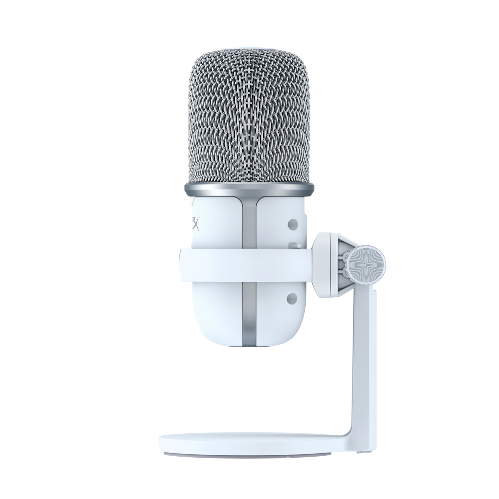A large main feature product image of HyperX SoloCast - USB Condenser Microphone (White)