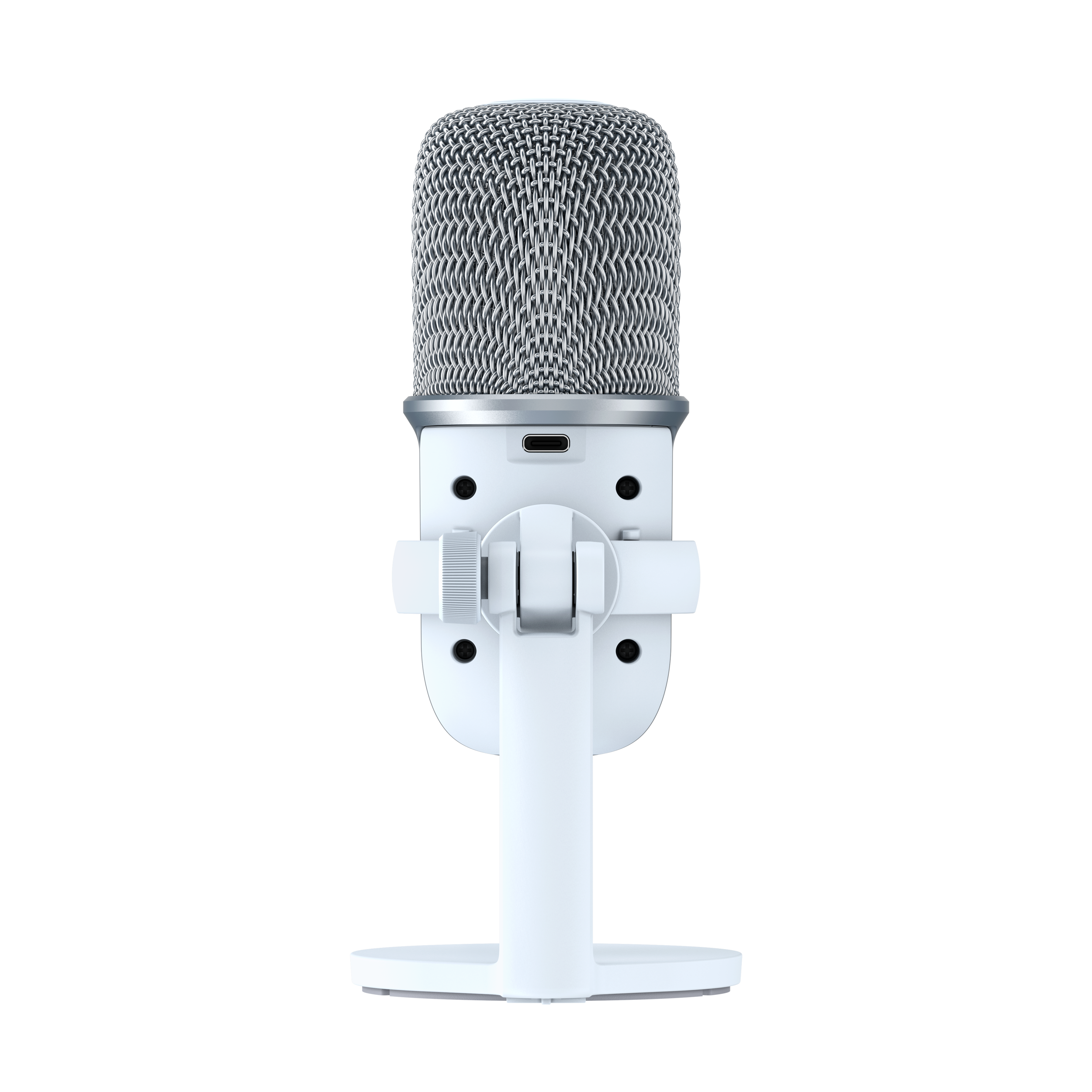 A large main feature product image of HyperX SoloCast - USB Condenser Microphone (White)