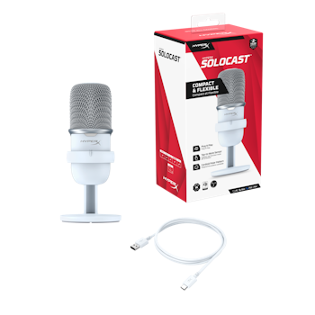 Product image of HyperX SoloCast - USB Condenser Microphone (White) - Click for product page of HyperX SoloCast - USB Condenser Microphone (White)