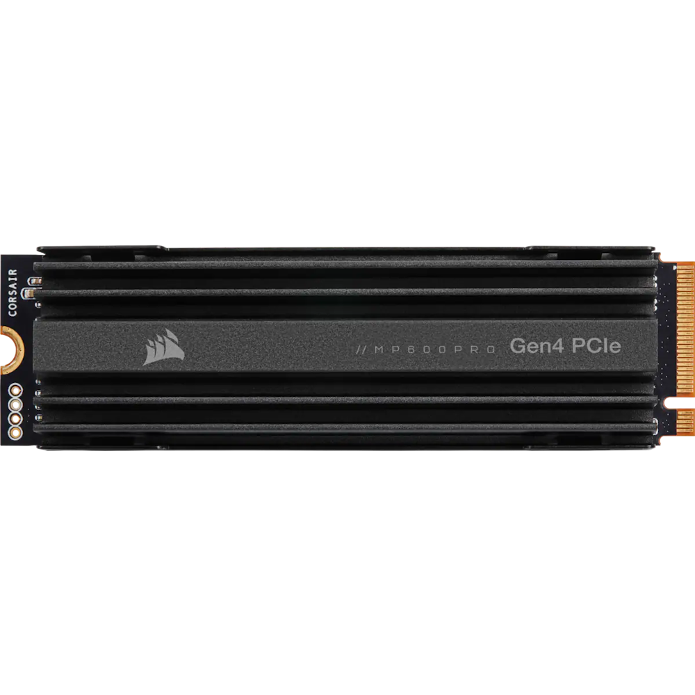 A large main feature product image of Corsair MP600 PRO w/Heatsink PCIe Gen4 NVMe M.2 SSD - 4TB