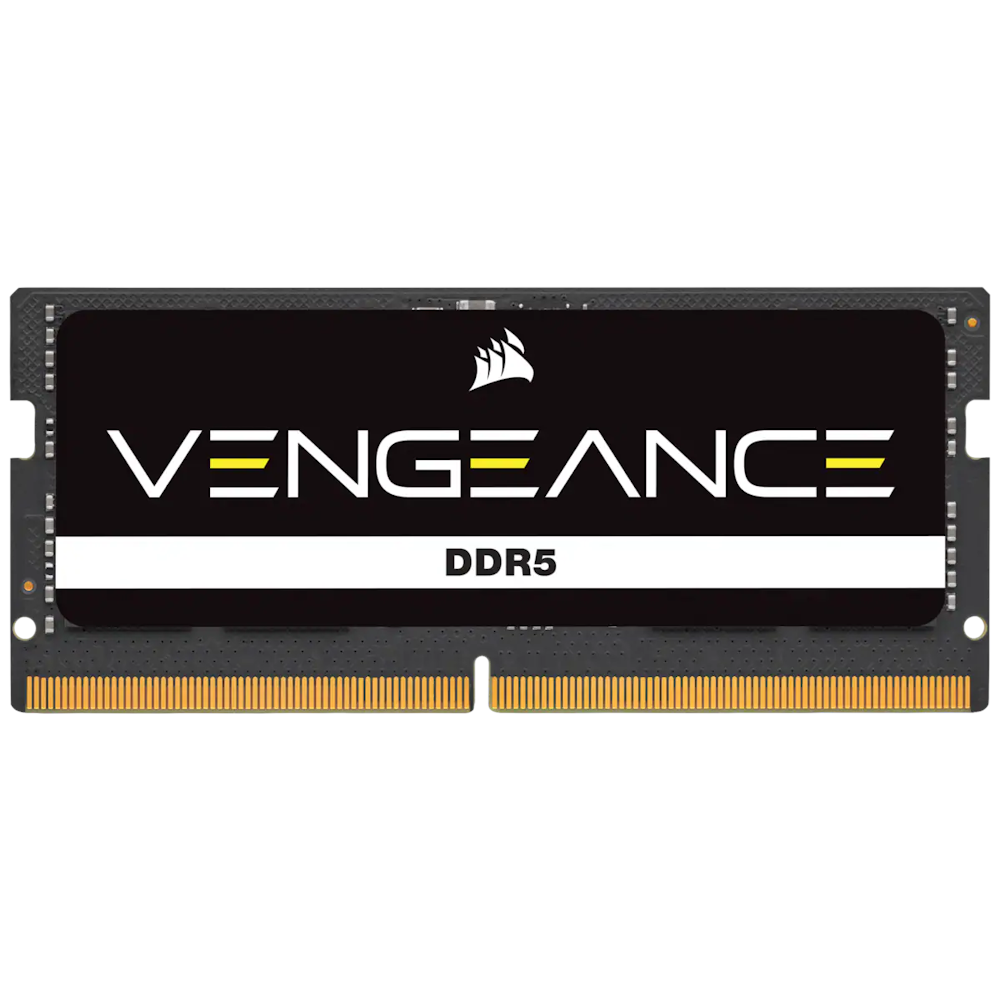 A large main feature product image of Corsair 8GB Single (1x8GB) DDR5 Vengance SODIMM C40 4800MT/s