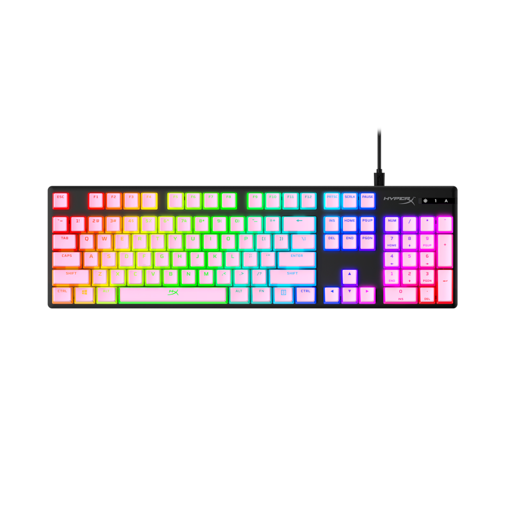 A large main feature product image of HyperX Pudding PBT Keycaps - Full  Set (Pink)