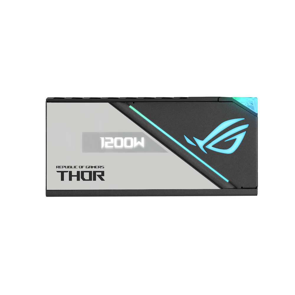 A large main feature product image of ASUS ROG Thor II 1200W Platinum ATX Modular PSU