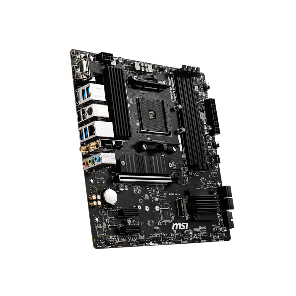 A large main feature product image of MSI B550M PRO-VDH WiFi AM4 mATX Desktop Motherboard