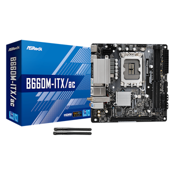 Product image of ASRock B660M-ITX/AC LGA1700 DDR4 mITX Desktop Motherboard - Click for product page of ASRock B660M-ITX/AC LGA1700 DDR4 mITX Desktop Motherboard