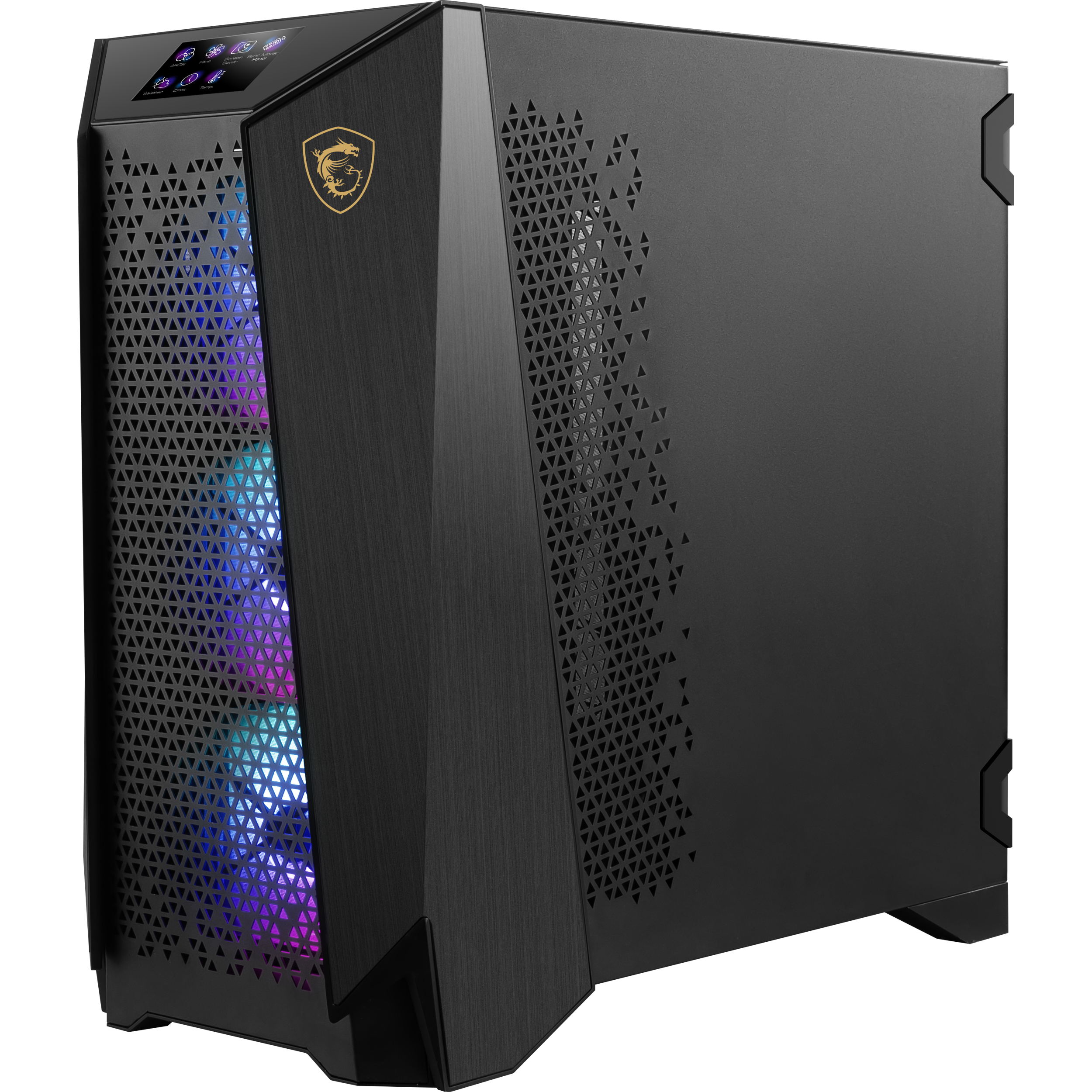 A large main feature product image of MSI MEG Prospect 700R Mid Tower Case - Black