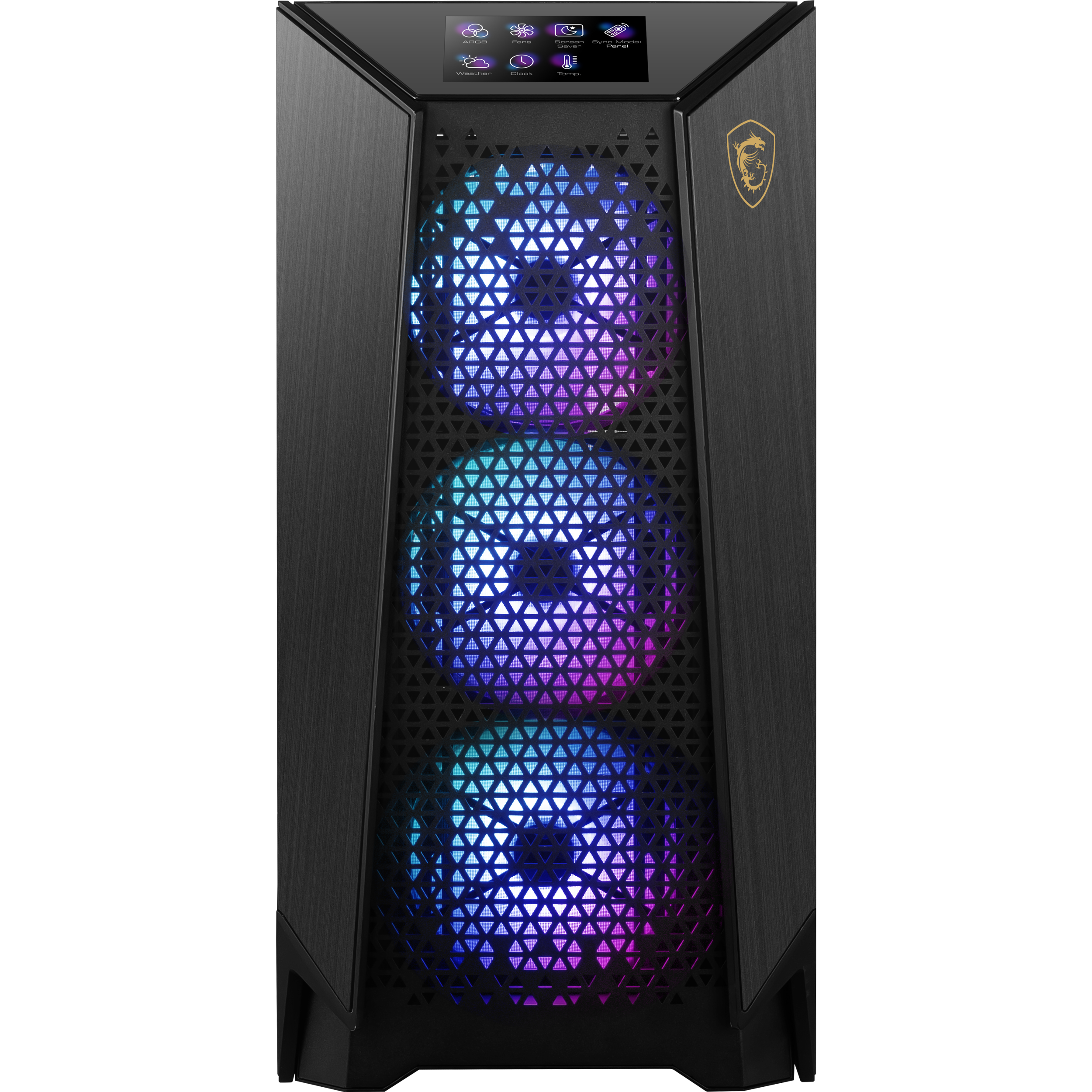 A large main feature product image of MSI MEG Prospect 700R Mid Tower Case - Black