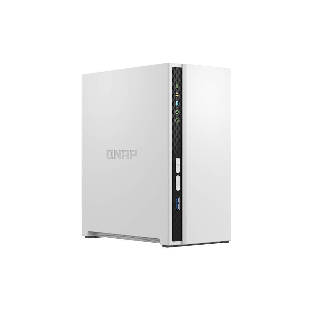 A large main feature product image of QNAP TS-233 Tower 2 Bay NAS ARM Quad Core 2GB RAM