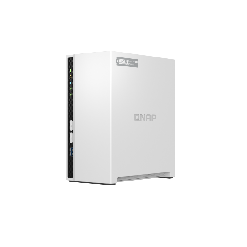 A large main feature product image of QNAP TS-233 2-Bay NAS (2.0GHz ARM 4-Core, 2GB RAM, 1GbE)