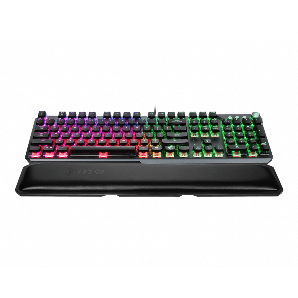 A large main feature product image of MSI Vigor GK71 Sonic RGB Mechanical Gaming Keyboard - Red Switch