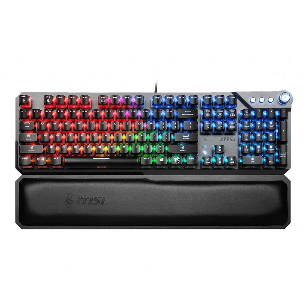 A large main feature product image of MSI Vigor GK71 Sonic RGB Mechanical Gaming Keyboard - Red Switch