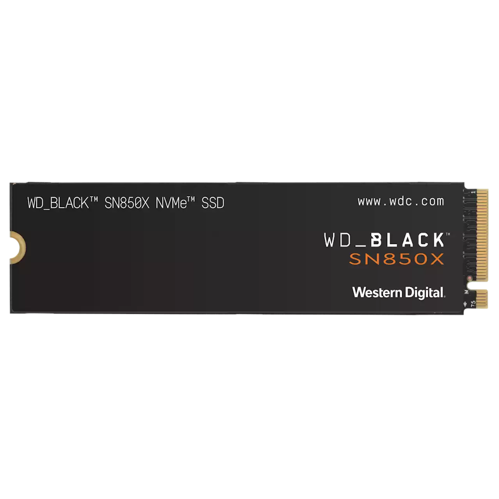 A large main feature product image of WD_BLACK SN850x PCIe Gen4 NVMe M.2 SSD - 4TB