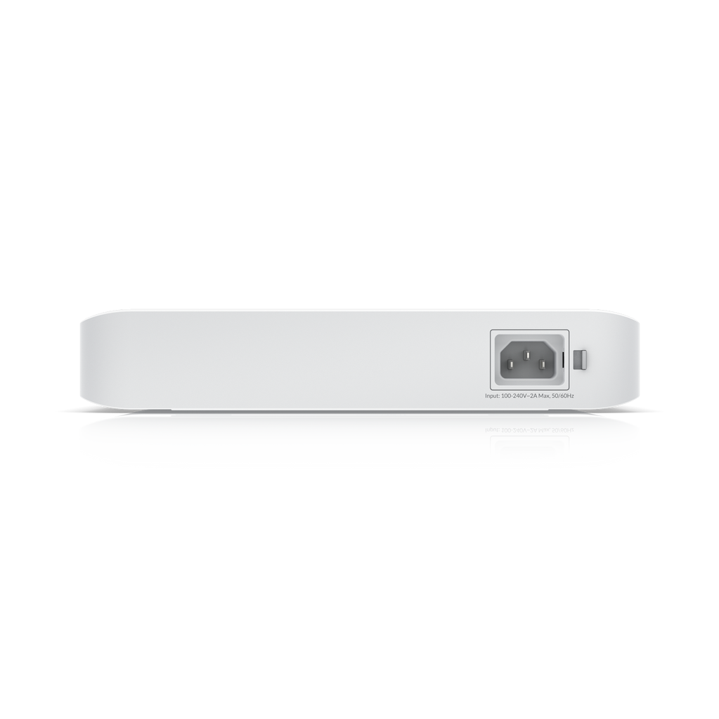 A large main feature product image of Ubiquiti UniFi Enterprise 8-Port 2.5GbE Layer 3 Managed PoE+ Switch
