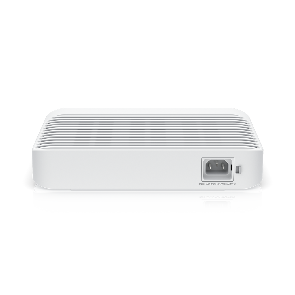 A large main feature product image of Ubiquiti UniFi Enterprise 8-Port 2.5GbE Layer 3 Managed PoE+ Switch
