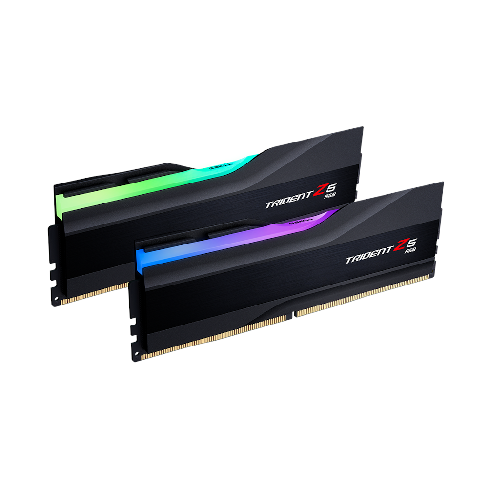 A large main feature product image of G.Skill 32GB Kit (2x16GB) DDR5 Trident Z5 RGB C34 6600MHz -  Black