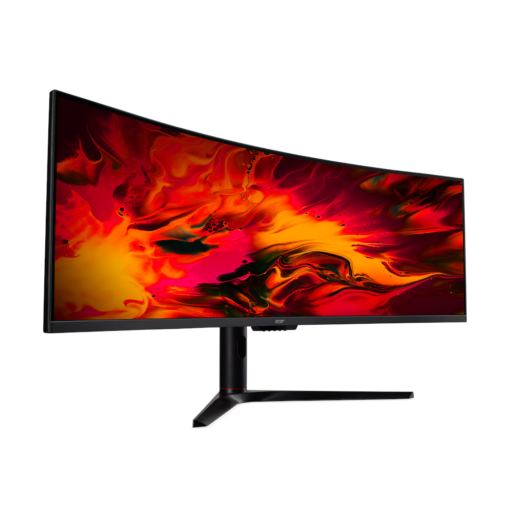 A large main feature product image of Acer Nitro EI491CR S 49" Curved DFHD Ultrawide 120Hz VA Monitor