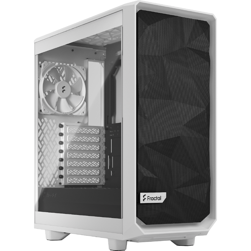 Fractal Design Meshify 2 Compact Lite TG Clear Tint Mid Tower Case - White