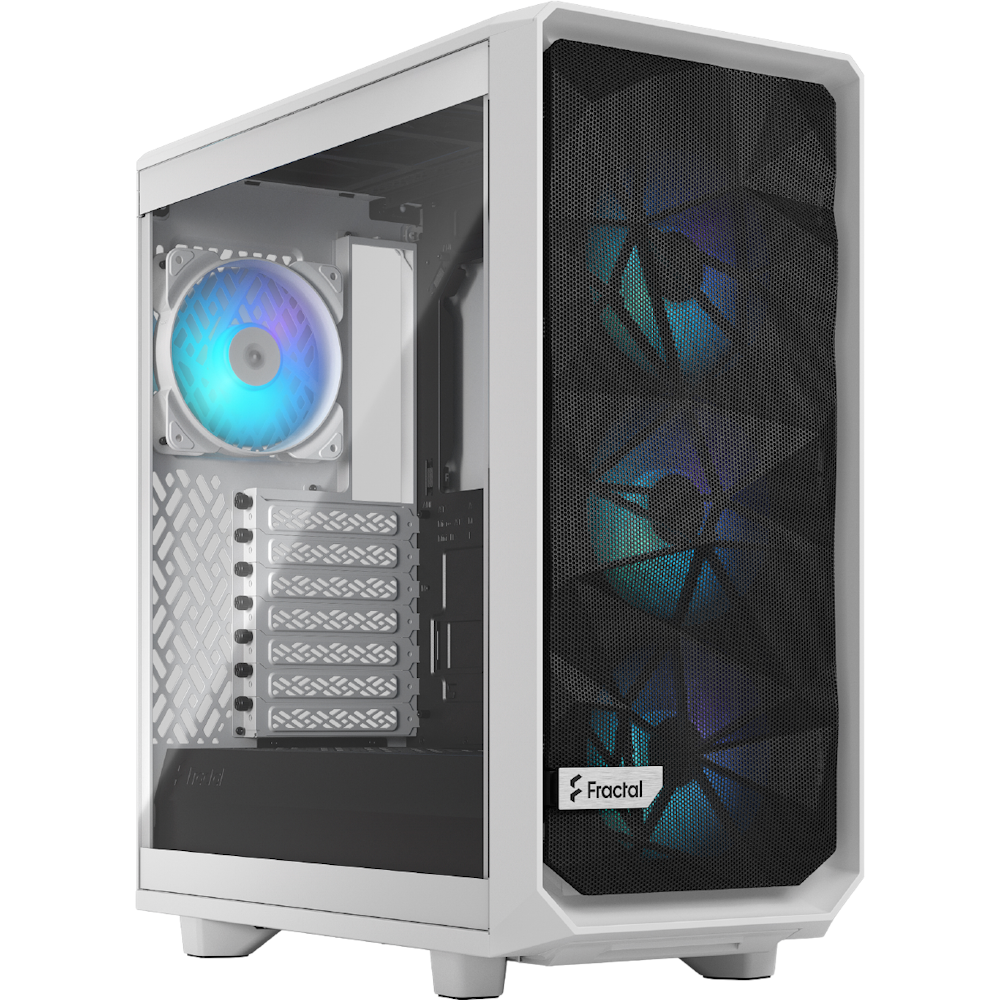 Fractal Design Meshify 2 Compact RGB TG Clear Tint Mid Tower Case - White