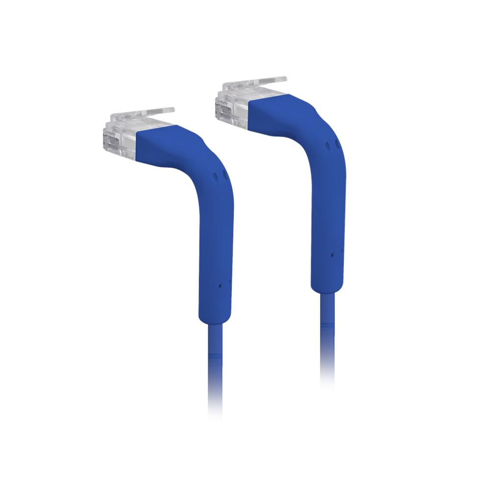 A large main feature product image of Ubiquiti UniFi Cat6 1m Ultra-Thin Bendable Patch Cable - Blue
