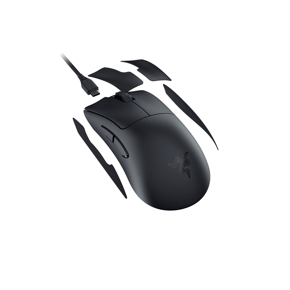 A large main feature product image of Razer DeathAdder V3 Pro - Wireless Lightweight Ergonomic eSports Mouse (Black)