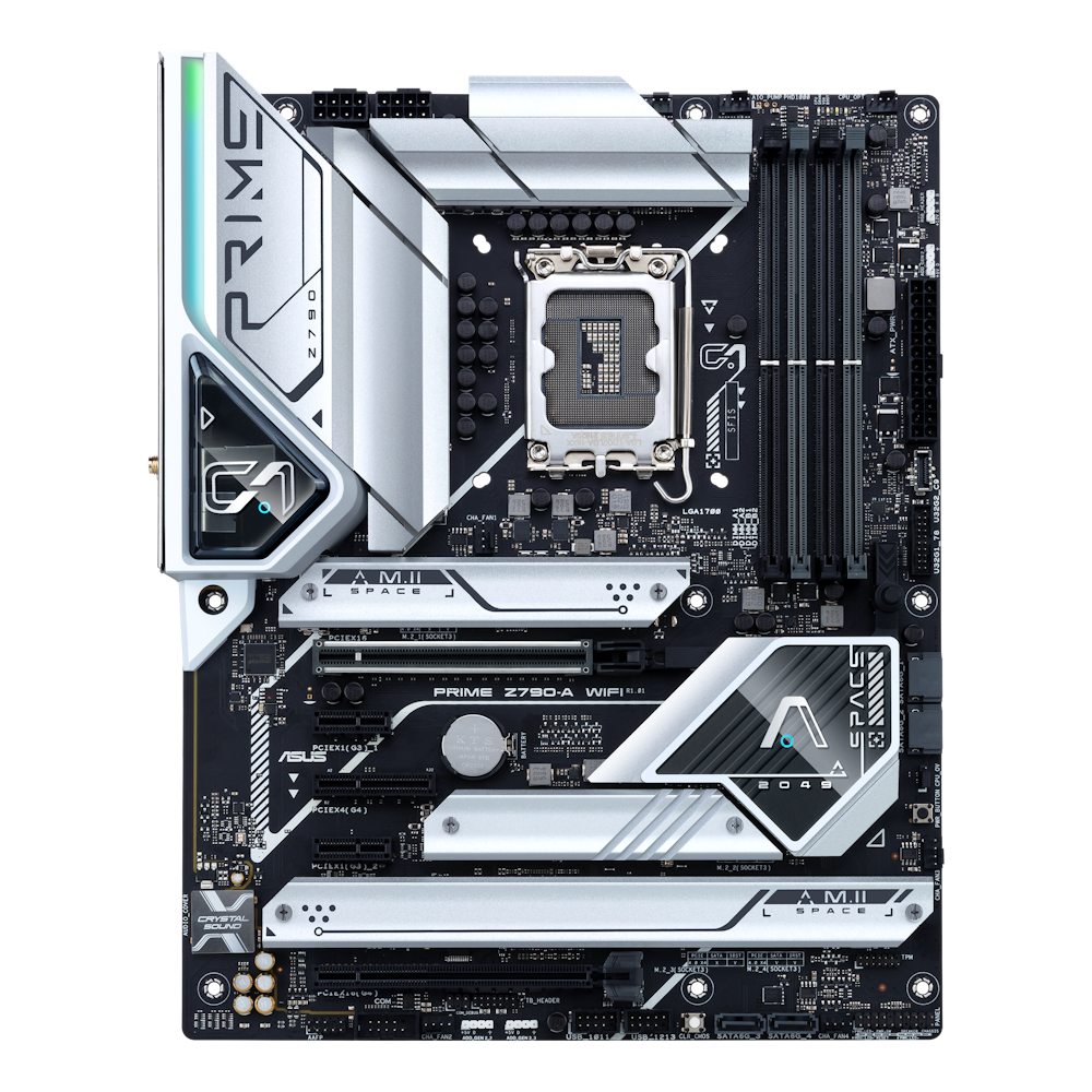 A large main feature product image of ASUS PRIME Z790-A WiFi LGA1700 ATX Desktop Motherboard