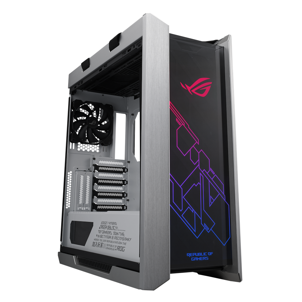 A large main feature product image of ASUS ROG Strix Helios Mid Tower Case - White