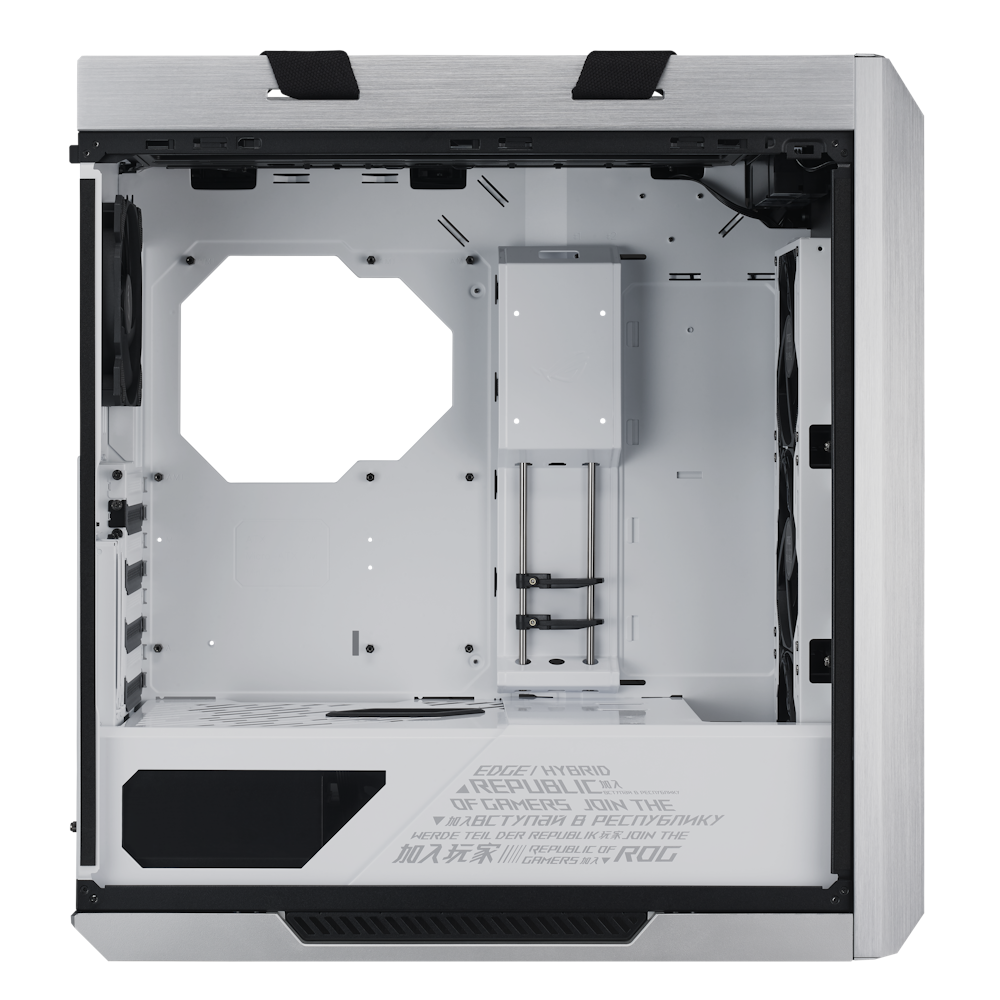 A large main feature product image of ASUS ROG Strix Helios Mid Tower Case - White