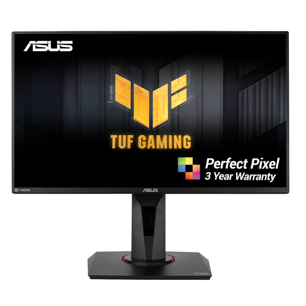 A large main feature product image of ASUS TUF VG259QR 24.5" FHD 165Hz IPS Monitor