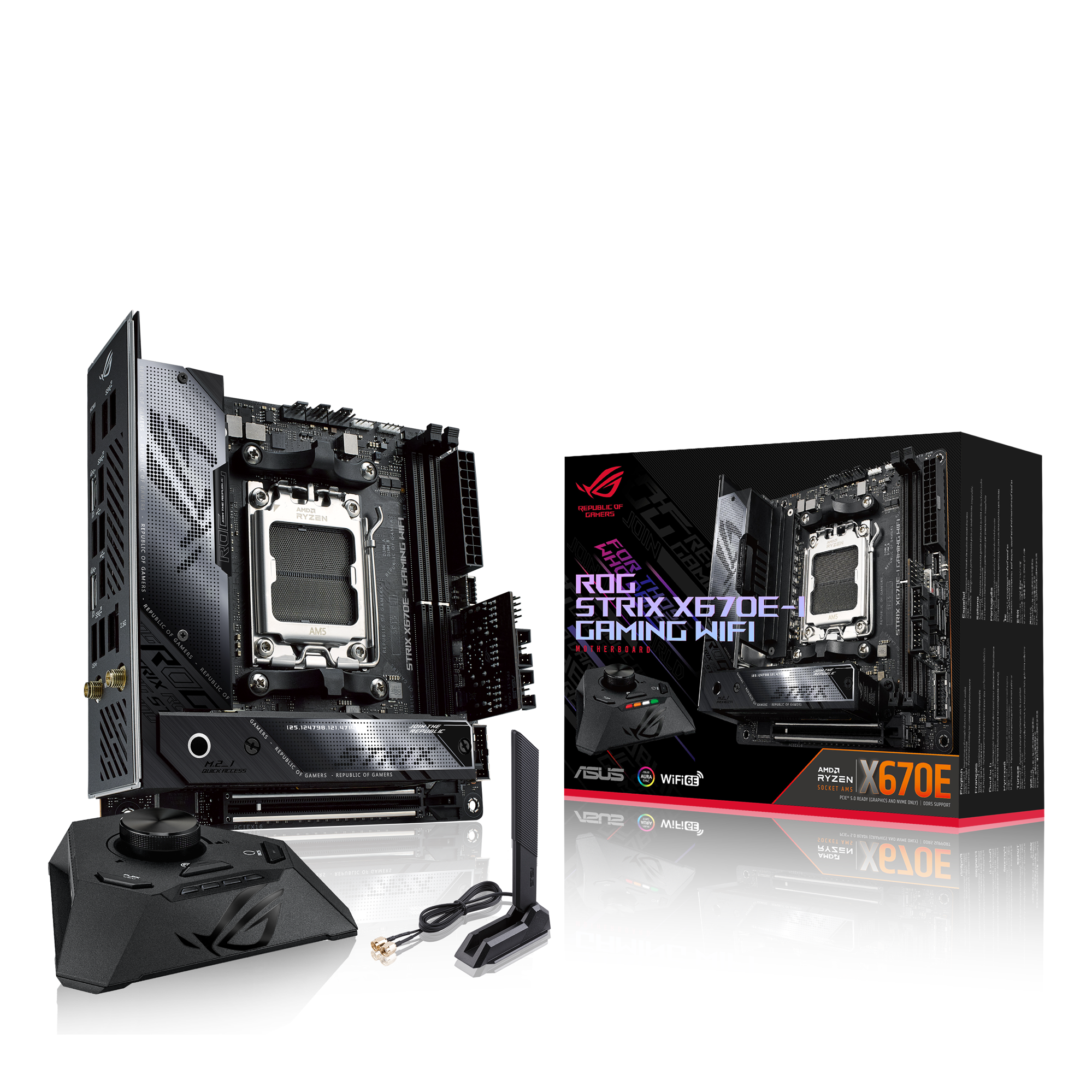 ASUS ROG Strix X670EI Gaming WiFi AM5 mITX Desktop Motherboard PLE