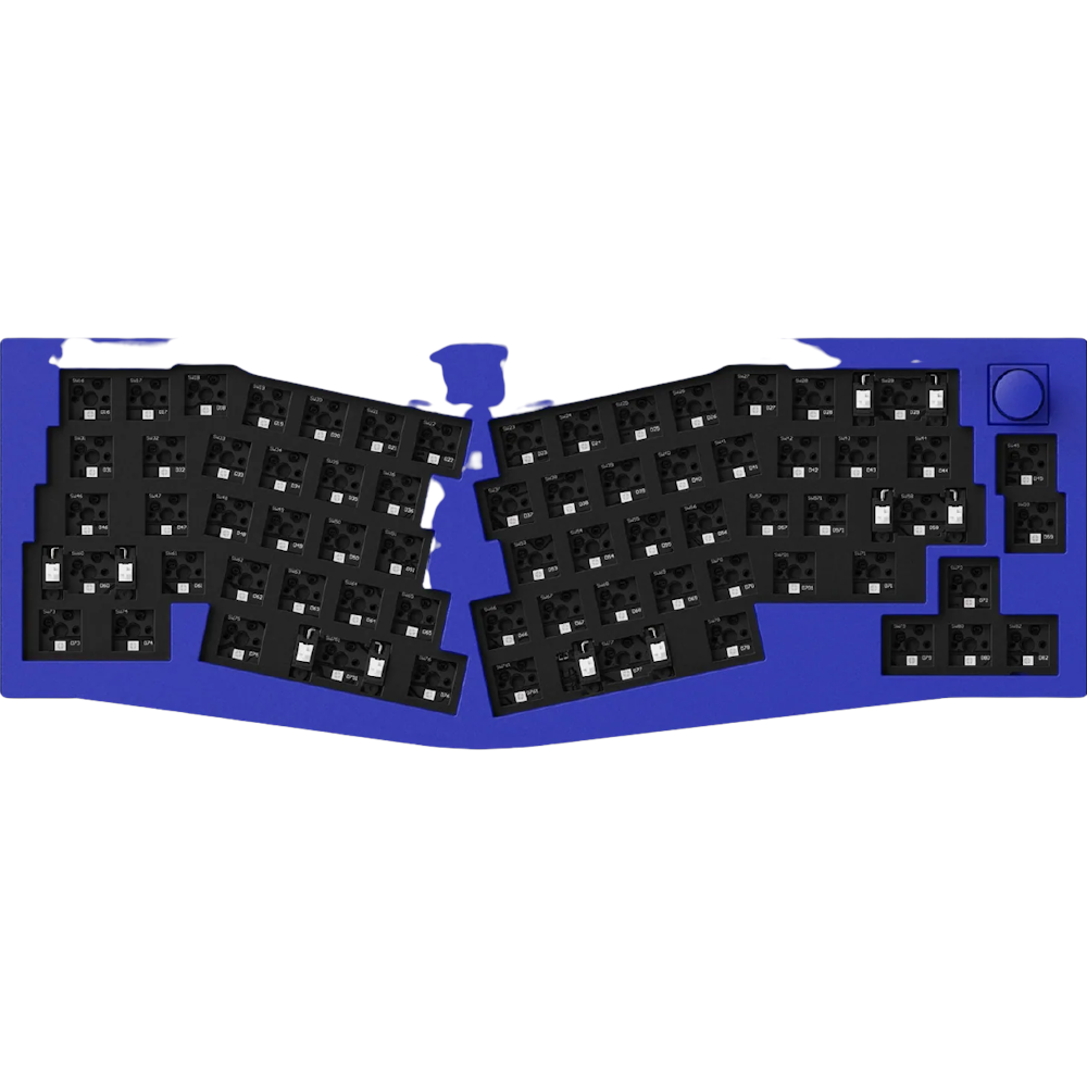 Keychron Q8 RGB Ergonomic Mechanical Keyboard - Navy Blue (Barebones)