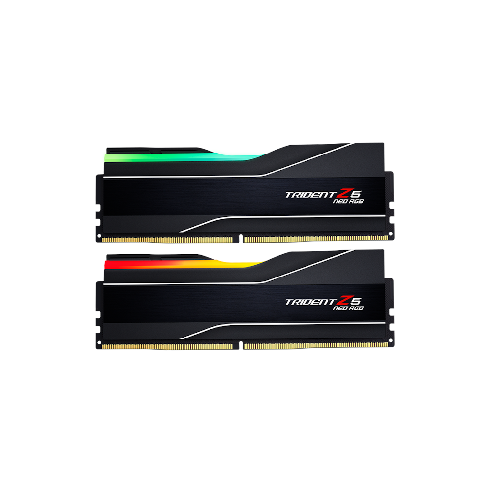 A large main feature product image of G.Skill 32GB Kit (2x16GB) DDR5 Trident Z5 Neo  AMD EXPO RGB C30 6000MHz - Black