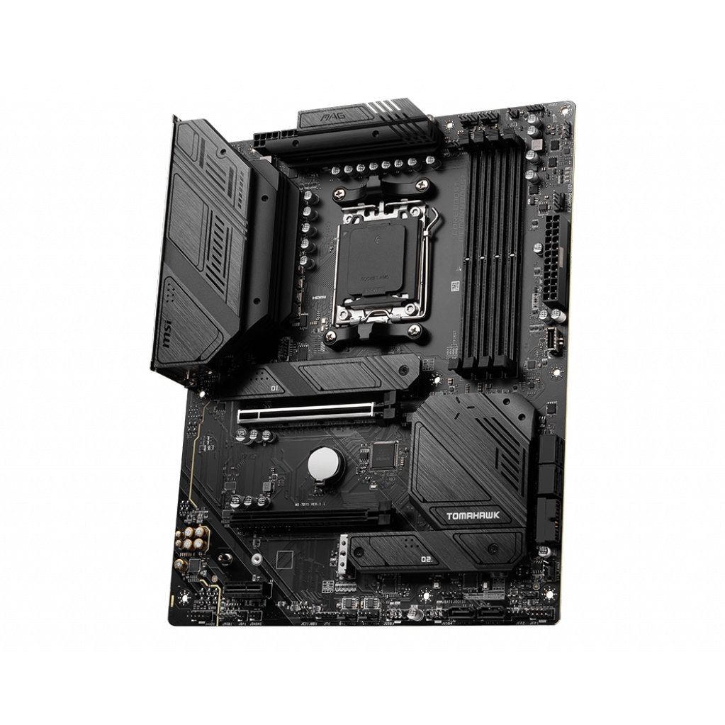 A large main feature product image of MSI MAG B650 Tomahawk WiFi AM5 ATX Desktop Motherboard