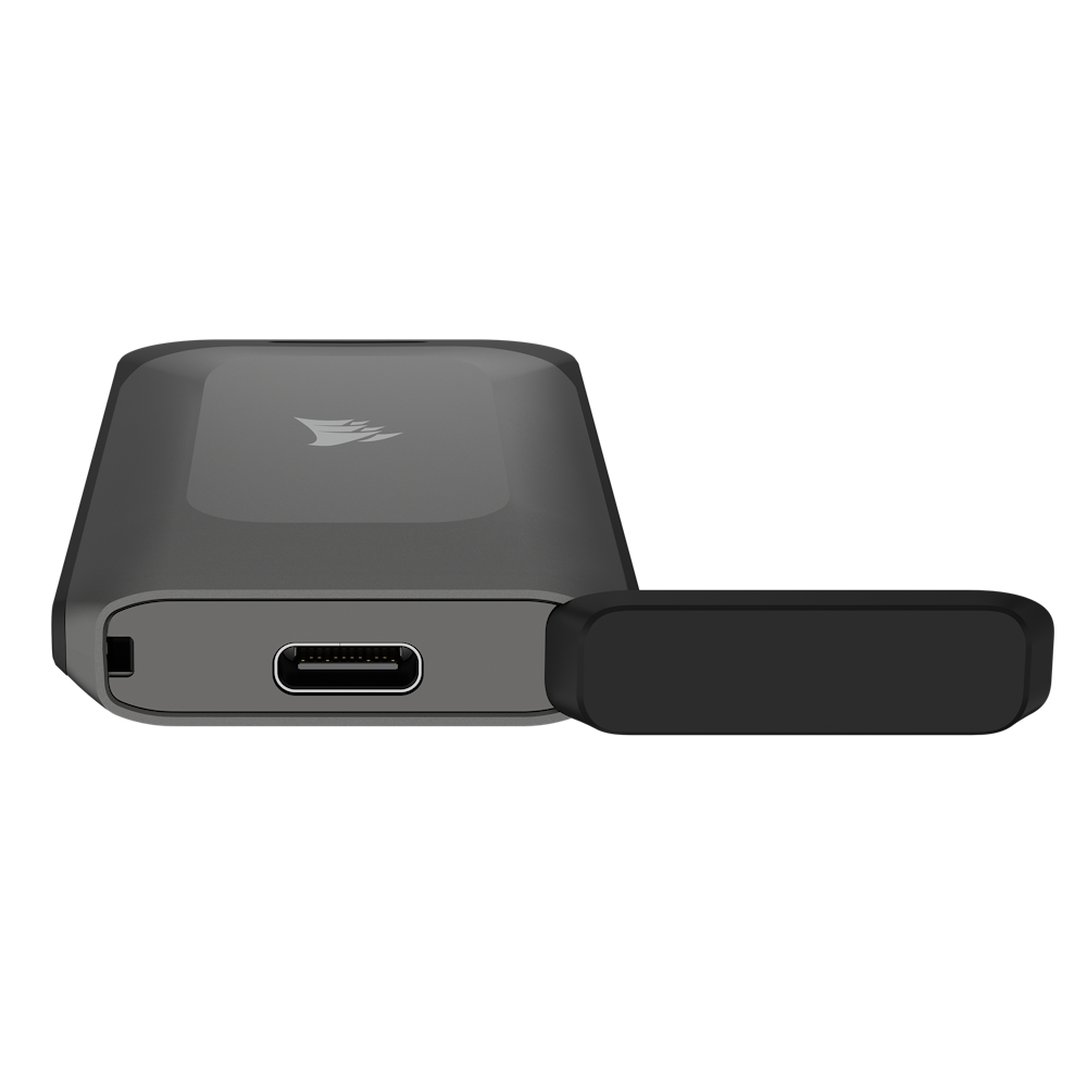 A large main feature product image of Corsair EX100U Portable USB-C Storage Drive - 1TB