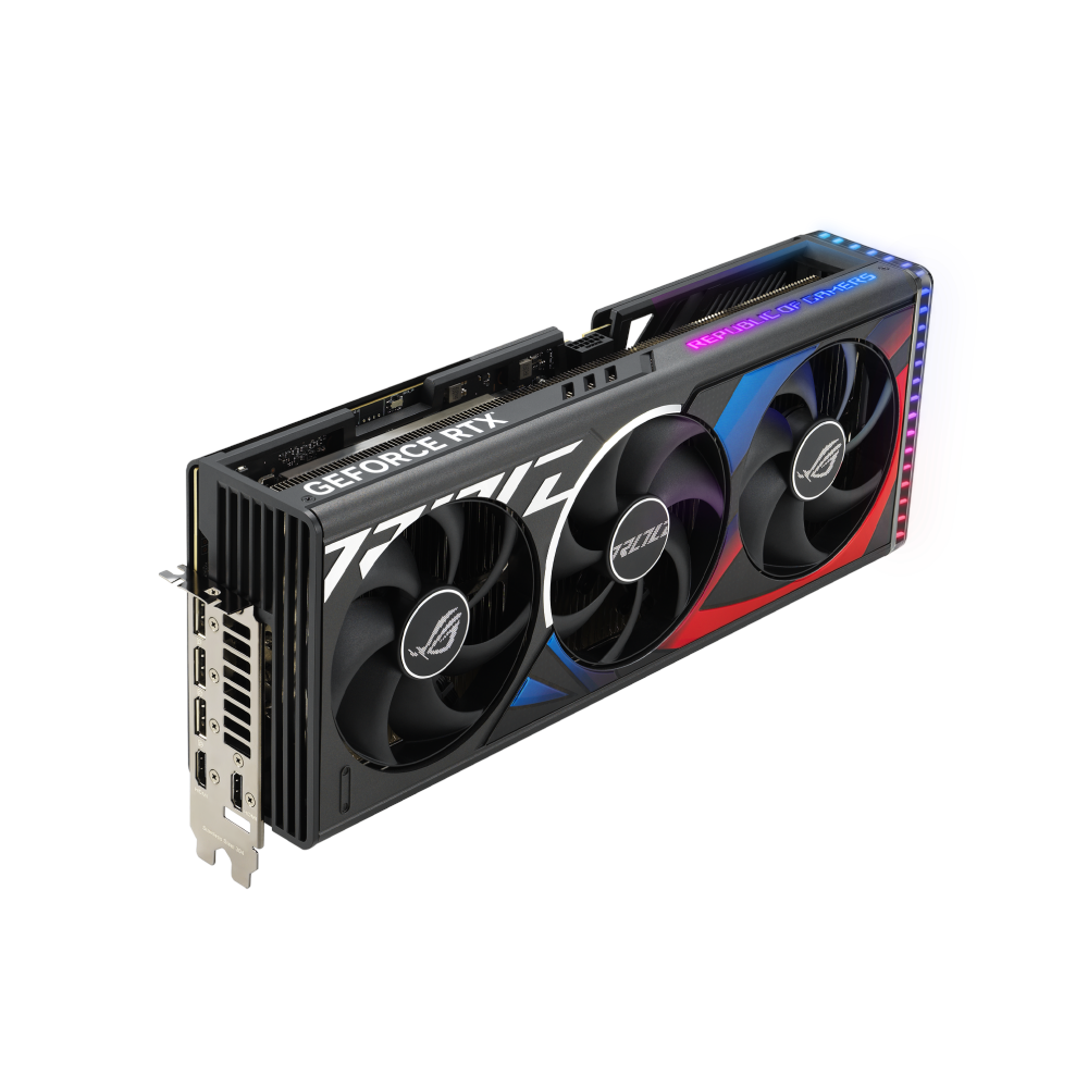 A large main feature product image of ASUS GeForce RTX 4090 ROG Strix OC 24GB GDDR6X - Black