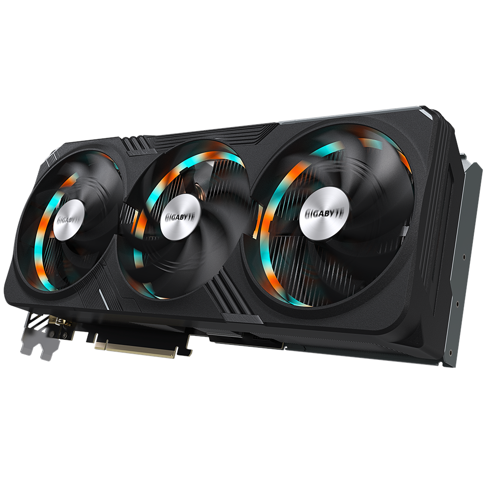 A large main feature product image of Gigabyte GeForce RTX 4090 Gaming OC 24GB GDDR6X