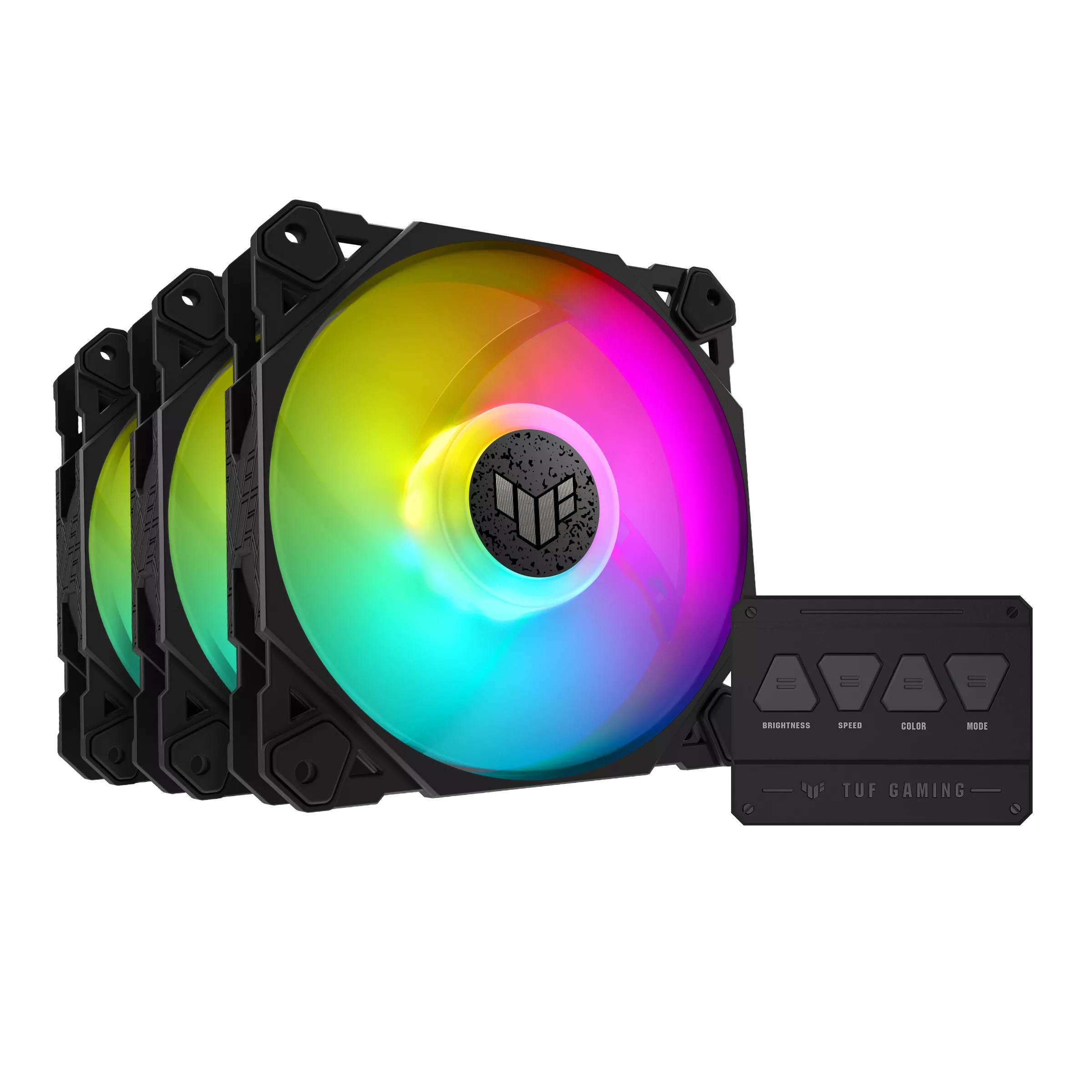 ASUS TUF Gaming TF120 ARGB 120mm Black PWM Cooling Fan Triple Pack
