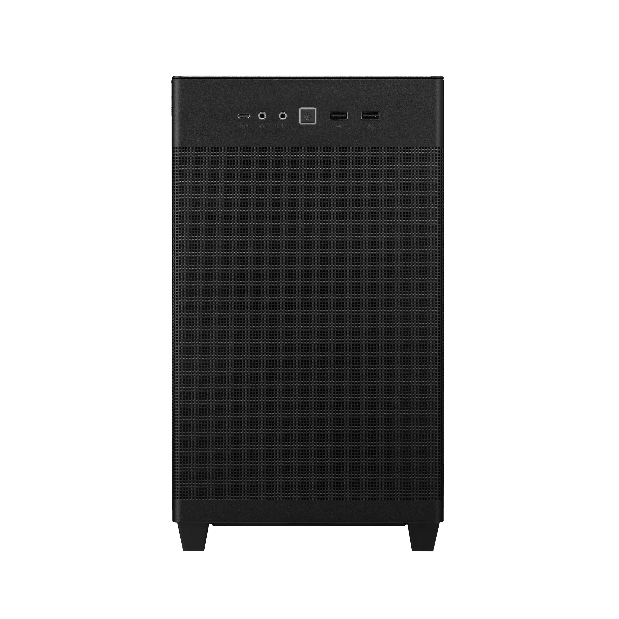 A large main feature product image of ASUS PRIME AP201 Mesh Micro Tower Case - Black