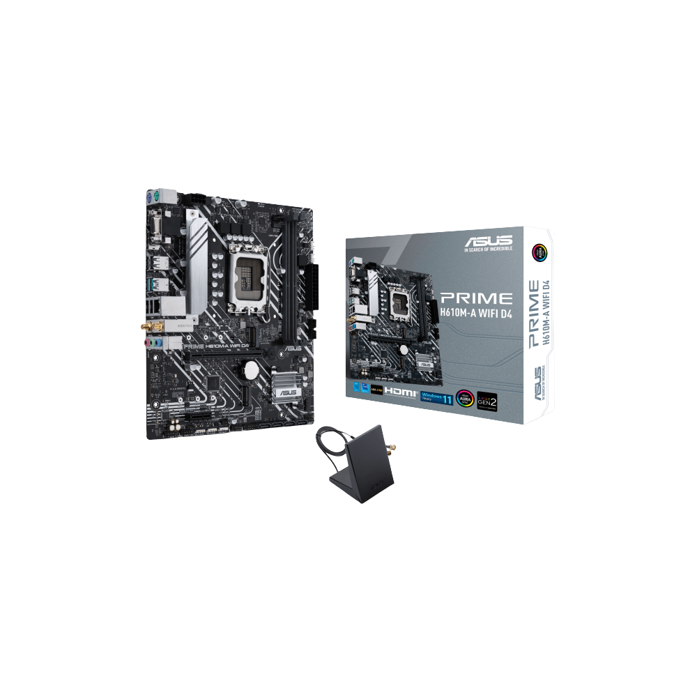 ASUS PRIME H610M-A WiFi D4 DDR4 LGA1700 mATX Desktop Motherboard