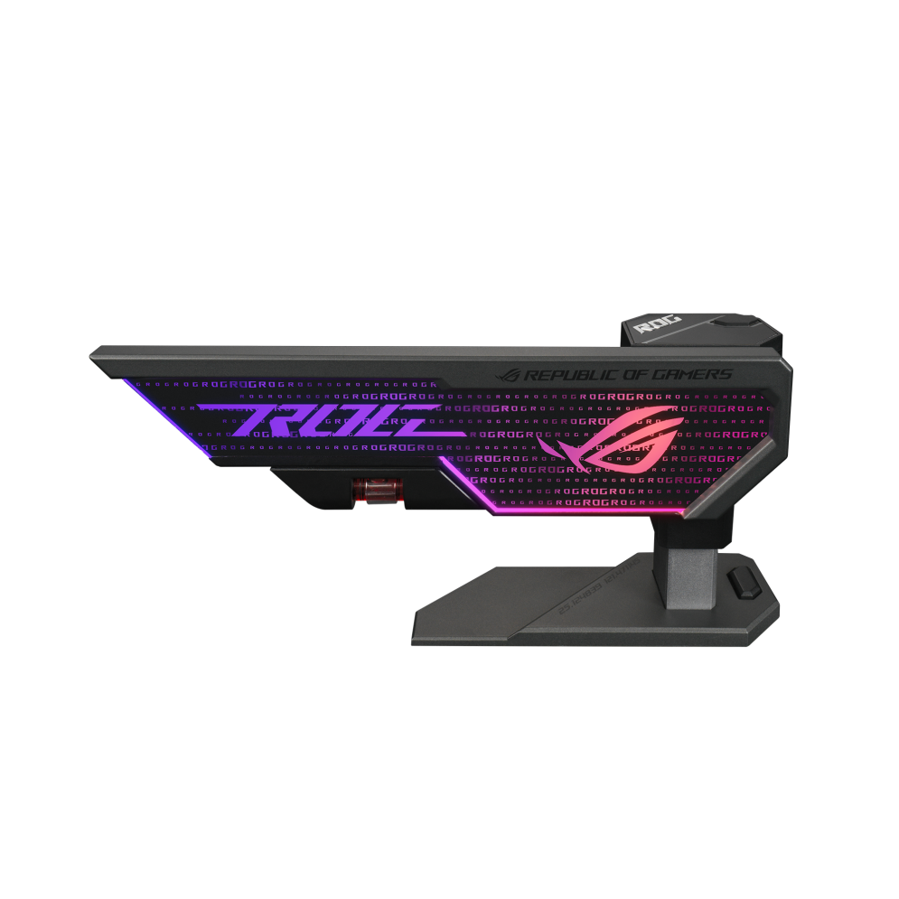 A large main feature product image of ASUS ROG Herculx Graphics Card Holder - Black