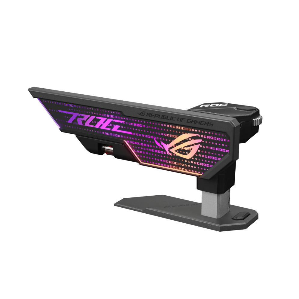A large main feature product image of ASUS ROG Herculx Graphics Card Holder - Black