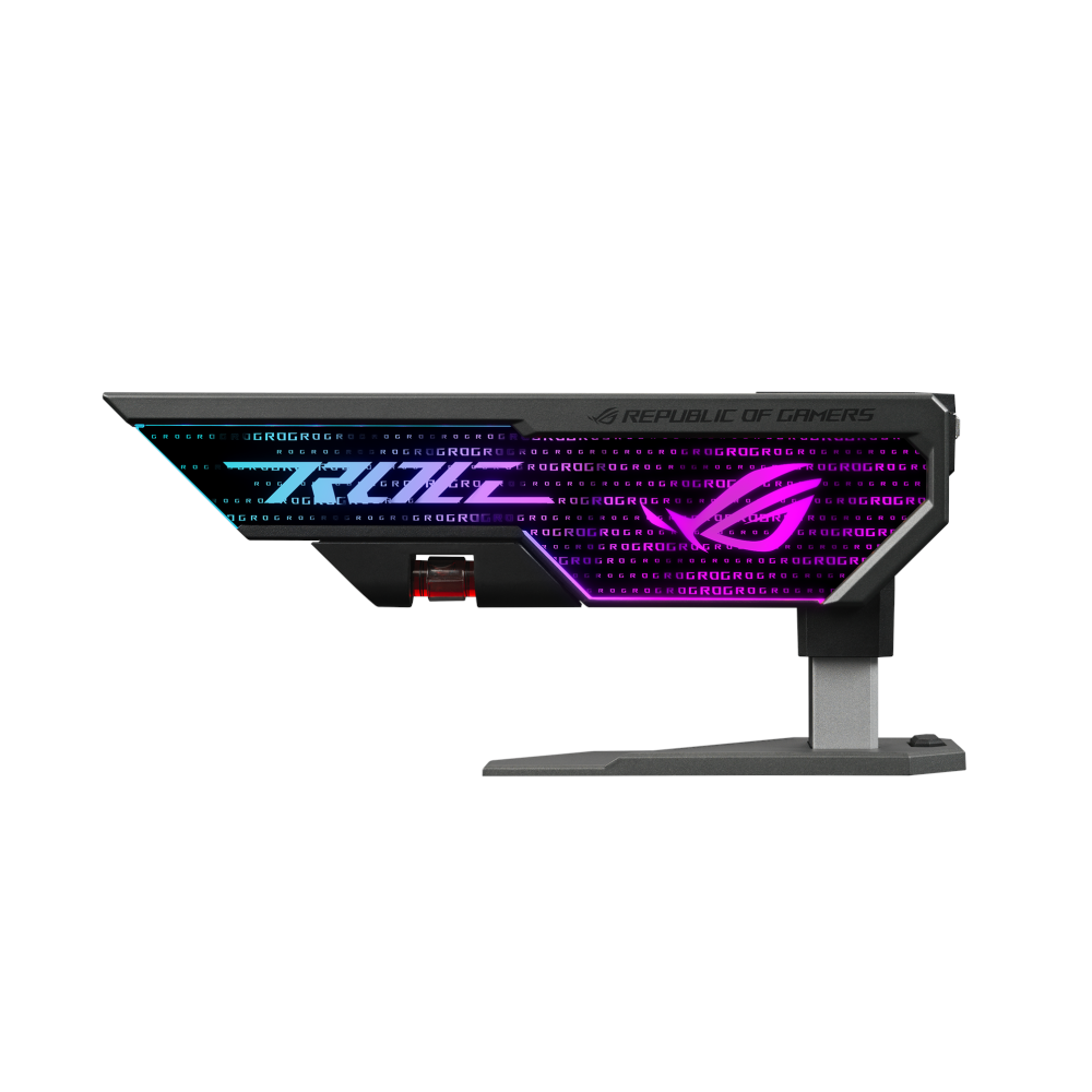 A large main feature product image of ASUS ROG Herculx Graphics Card Holder - Black