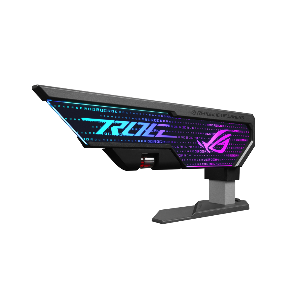 A large main feature product image of ASUS ROG Herculx Graphics Card Holder - Black