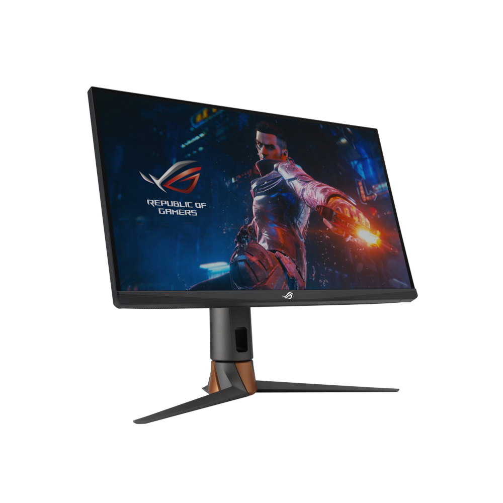 A large main feature product image of ASUS ROG Swift PG27AQN 27" QHD 360Hz IPS Monitor
