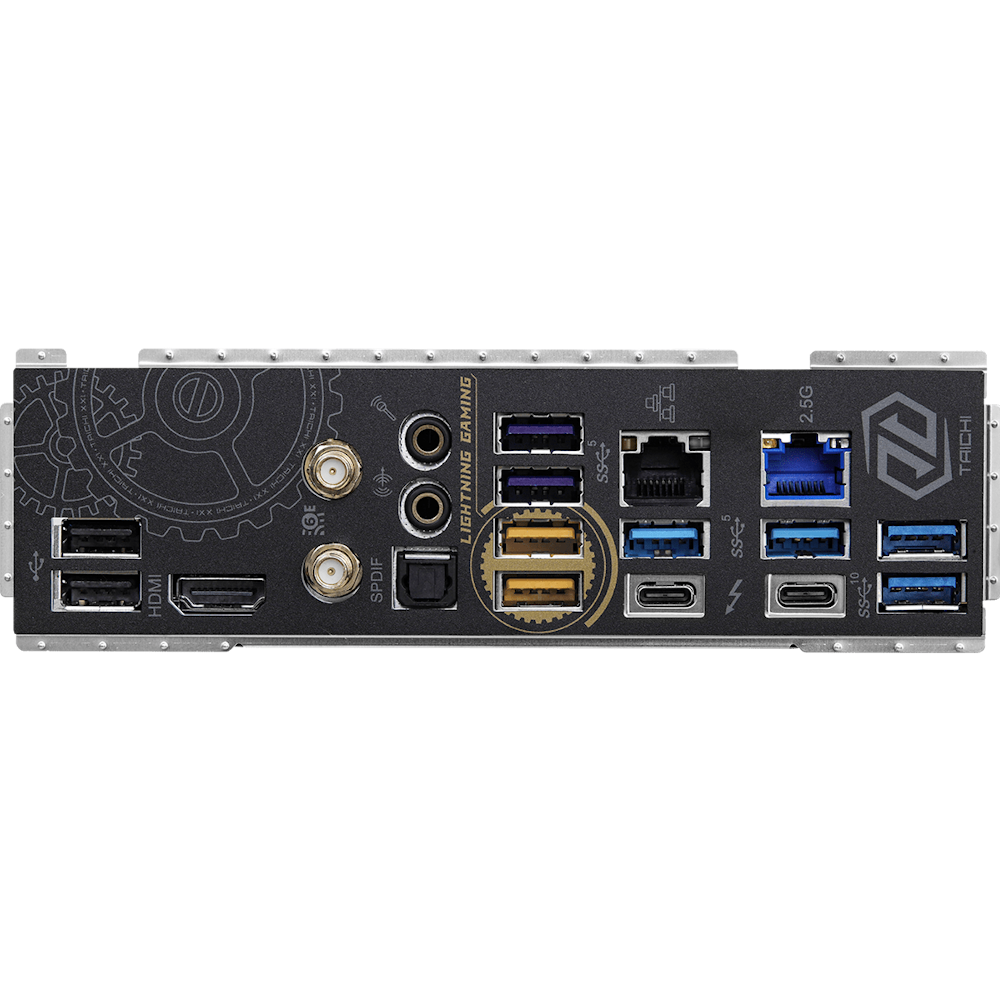A large main feature product image of ASRock Z790 Taichi LGA1700 eATX Desktop Motherboard