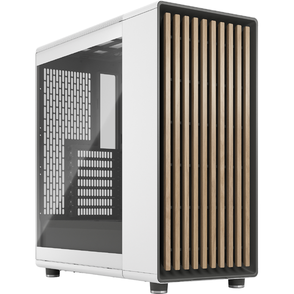 Fractal Design North TG Clear Tint Mid Tower Case - Chalk White