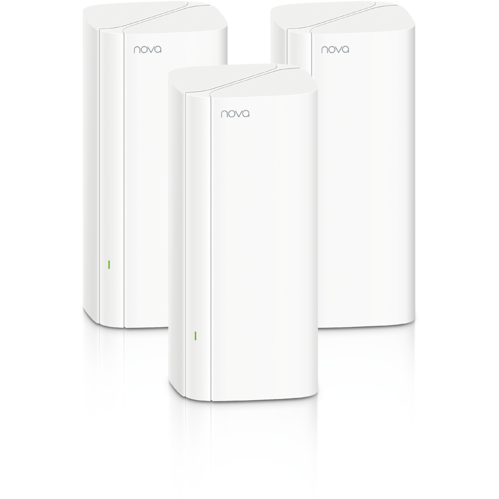 A large main feature product image of Tenda nova MX12 AX3000 Whole Home Mesh Wi-Fi 6 System - 3 Pack