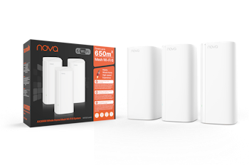 Product image of Tenda nova MX12 AX3000 Whole Home Mesh Wi-Fi 6 System - 3 Pack - Click for product page of Tenda nova MX12 AX3000 Whole Home Mesh Wi-Fi 6 System - 3 Pack